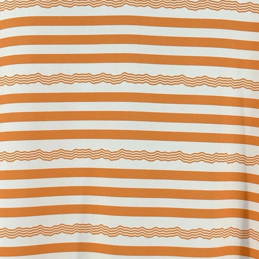 Bad Birdie Polo Shirt Men XL‎ Orange Stripe Golf Performance Stretch